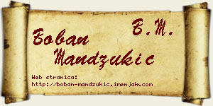 Boban Mandžukić vizit kartica